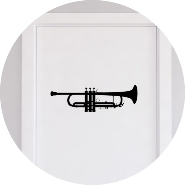 Adesivo de Casa Trompete Instrumento Musical
