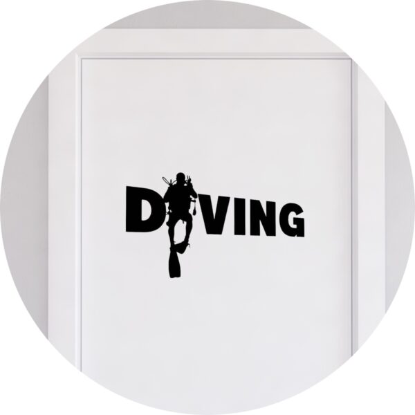 Adesivo de Casa Mergulhador Scuba Diving