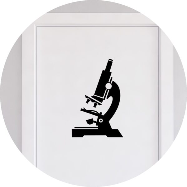 Adesivo de Casa Pesquisador Microscópio Laboratório