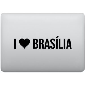 Adesivo de Notebook Eu Amo Brasília - I Love Brasília
