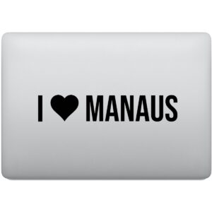 Adesivo de Notebook Eu Amo Manaus - I Love Manaus
