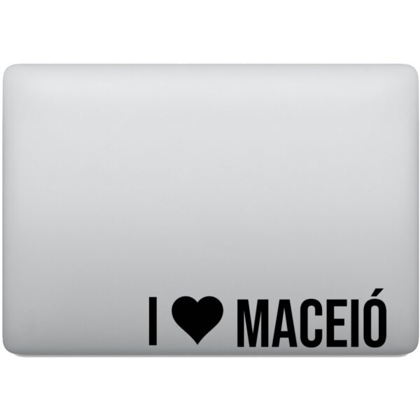 Adesivo de Notebook Eu Amo Maceió - I Love Maceió
