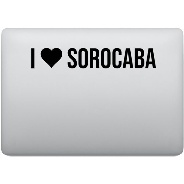 Adesivo de Notebook Eu Amo Sorocaba - I Love Sorocaba