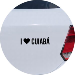 Adesivo de Carro Eu amo Cuiabá - I Love Cuiabá