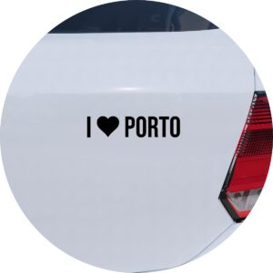 Adesivo de Carro Eu Amo Porto - I Love Porto