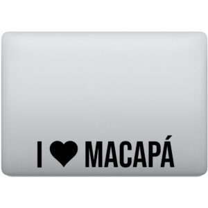 Adesivo de Notebook Eu amo Macapá - I Love Macapá