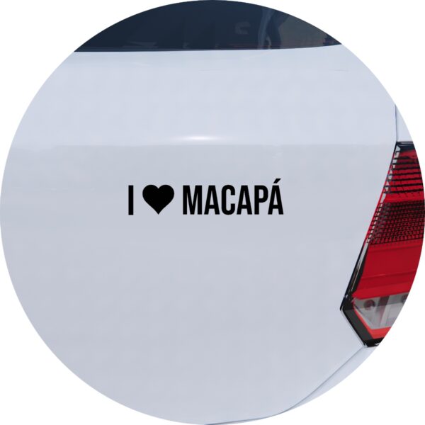 Adesivo de Carro Eu amo Macapá - I Love Macapá
