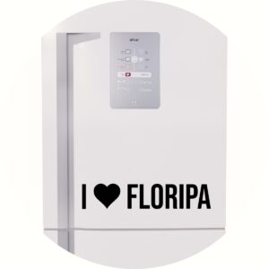 Adesivo de Casa Eu amo Floripa - I Love Florianópolis