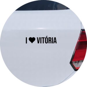 Adesivo de Carro Eu amo Vitória - I Love Vitória