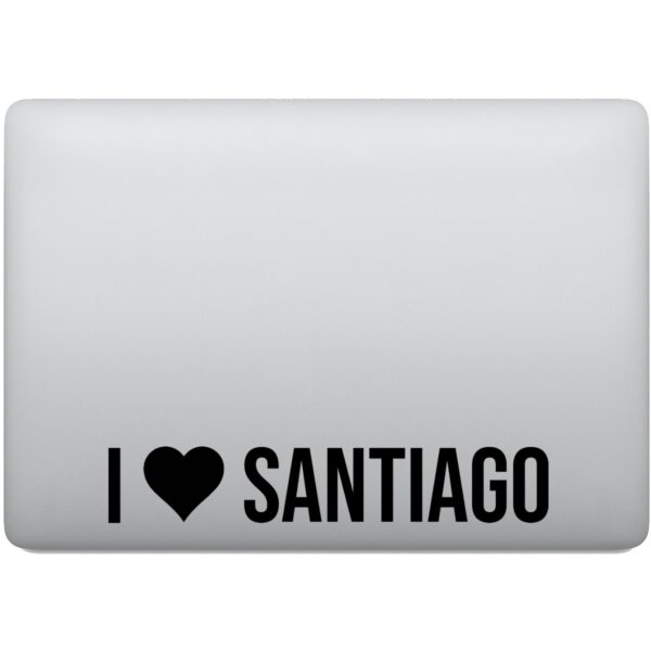 Adesivo de Notebook Eu Amo Santiago - I Love Santiago