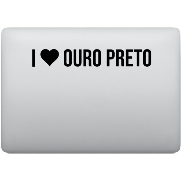 Adesivo de Notebook Eu amo Ouro Preto - I Love Ouro Preto