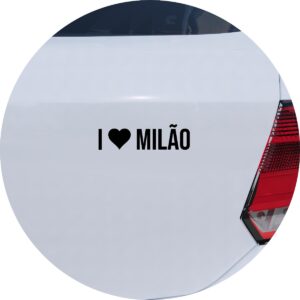 Adesivo de Carro Eu Amo Milão - I Love Milão