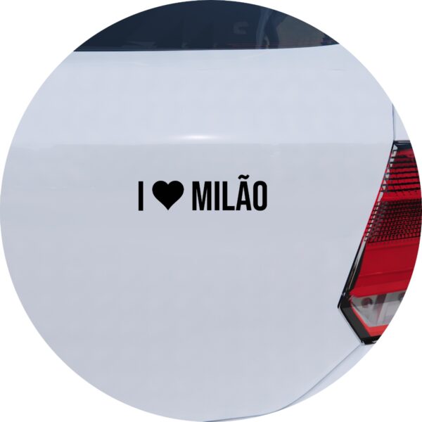 Adesivo de Carro Eu Amo Milão - I Love Milão