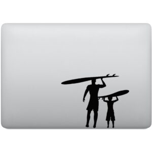 Adesivo de Notebook Pai E Filho Surfistas