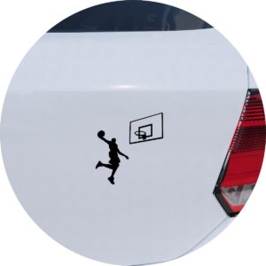 Adesivo de Carro Basquete Enterrada de Atleta