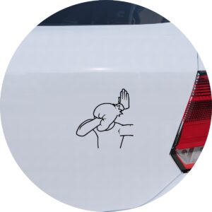 Adesivo de Carro Facepalm Meme