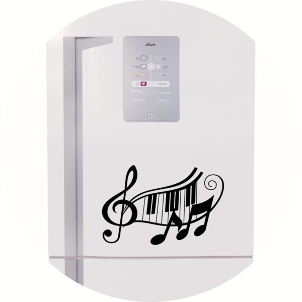 Adesivo de Casa Piano Clave de Sol Música e Notas