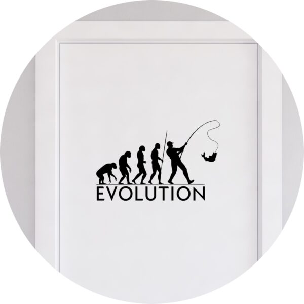 Adesivo de Casa Evolução Do Pescador