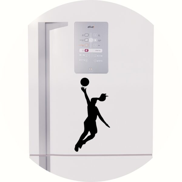 Adesivo de Casa Mulher Jogando Basquete
