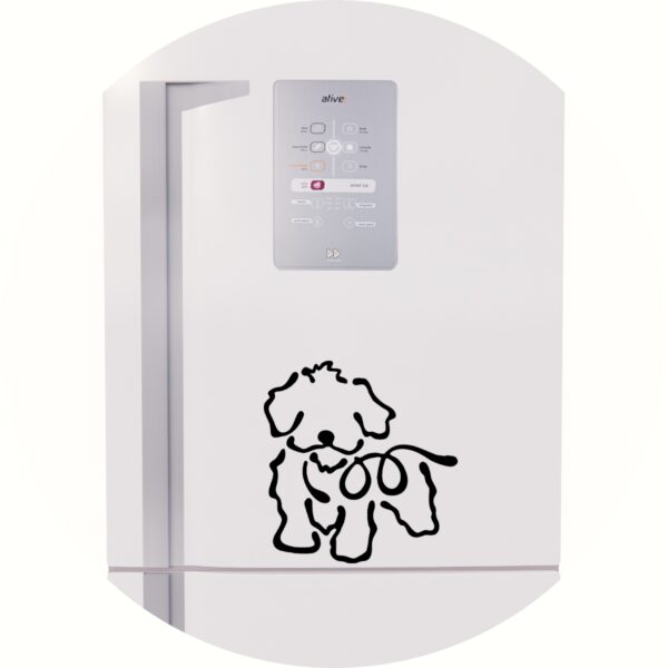 Adesivo de Casa Cachorro Maltês em Linhas