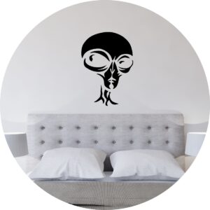 Adesivo de Casa E.T Alien Grey Retrato