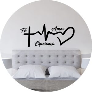 Adesivo de Casa Fé Amor e Esperança