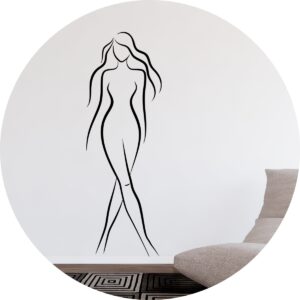 Adesivo de Casa Silhueta Feminina Para Salão De Beleza
