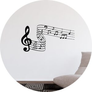 Adesivo de Casa Decorativo Escola Música Notas