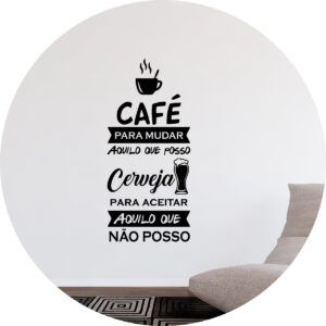 Adesivo de Casa Café para Mudar Cerveja para Aceitar