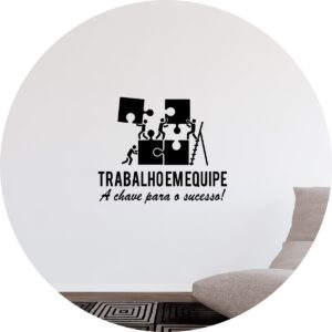 Adesivo de Casa Trabalho Em Equipe