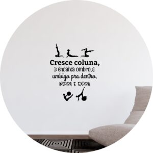 Adesivo de Casa Frases Pilates Cresce Coluna