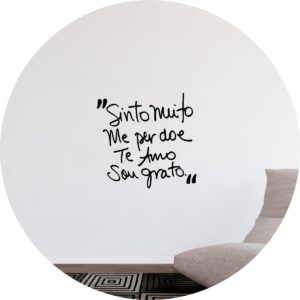 Adesivo de Casa Hoʻoponopono Sinto Muito Me Perdoe