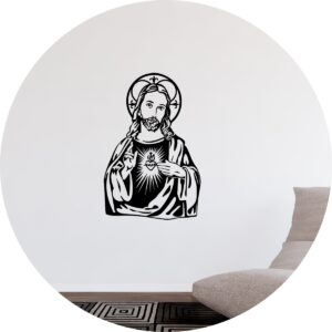 Adesivo de Casa Coração Jesus Cristo