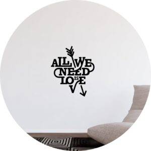 Adesivo de Casa Frase All We Need Is Love