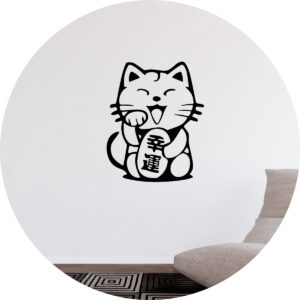 Adesivo de Casa Maneki Neko Gato Da Sorte