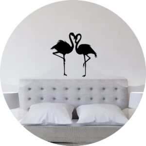 Adesivo de Casa Casal de Flamingos