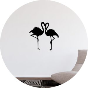 Adesivo de Casa Casal de Flamingos