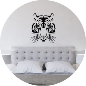 Adesivo de Casa Tigre Retrato Rosto