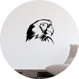 Adesivo de Casa Cabeça Rosto de Pássaro Arara