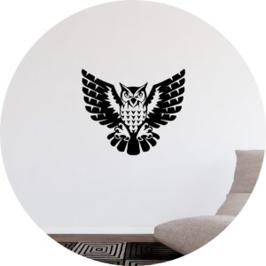 Adesivo de Casa Coruja Asas Abertas