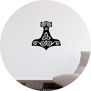 Adesivo de Casa Mjolnir Martelo Nordico Viking