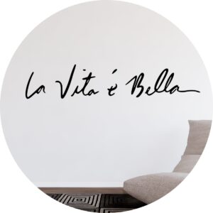 Adesivo de Casa Frase La Vita É Bella