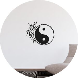 Adesivo de Casa Mandala Yin Yang Bambu