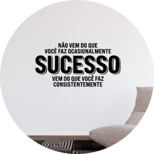 Adesivo de Casa Frase Sucesso Escritório