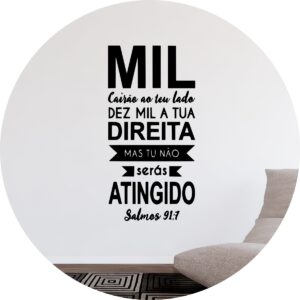 Adesivo de Casa Mil Cairão Ao Teu Lado Salmo 91:7