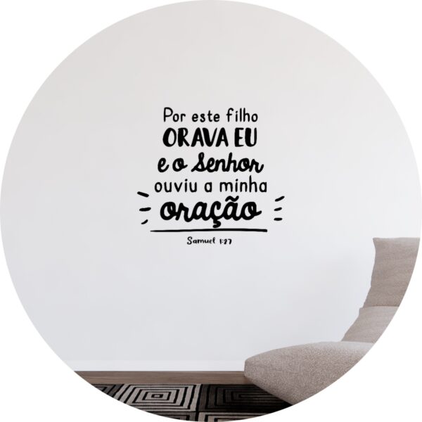 Adesivo de Casa Versículo Samuel 1:27 Filho Orava