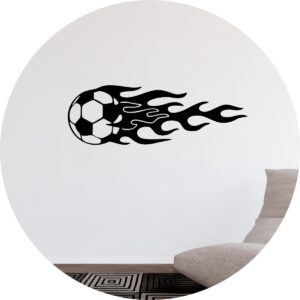 Adesivo de Casa Futebol Bola em Chamas Fogo