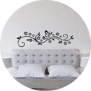 Adesivo de Casa Borboleta Ramos de Flores