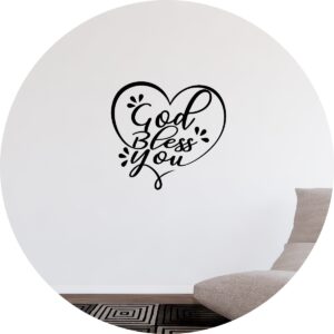 Adesivo de Casa Frase God Bless You