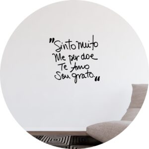 Adesivo de Casa Hooponopono Frase Motivacional